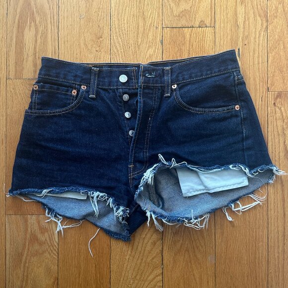 Levi's Pants - Dark Blue Cut-off Levi's Shorts